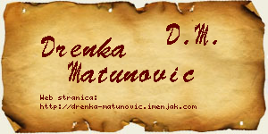 Drenka Matunović vizit kartica